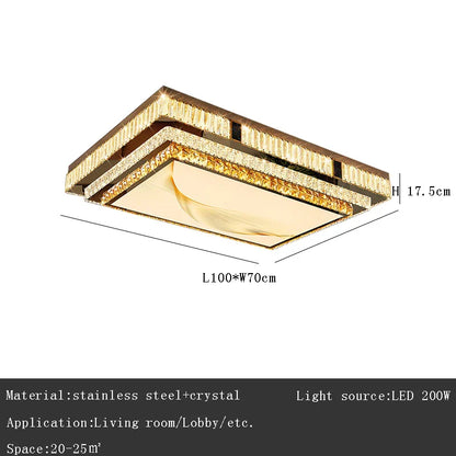 DecorBites™ Gold Crystal Ceiling Lights for Modern Home Decor
