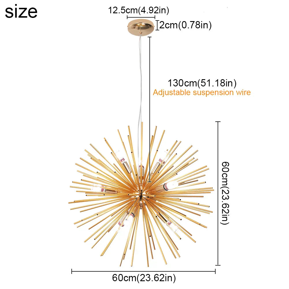 Gold Modern Pendant Chandelier