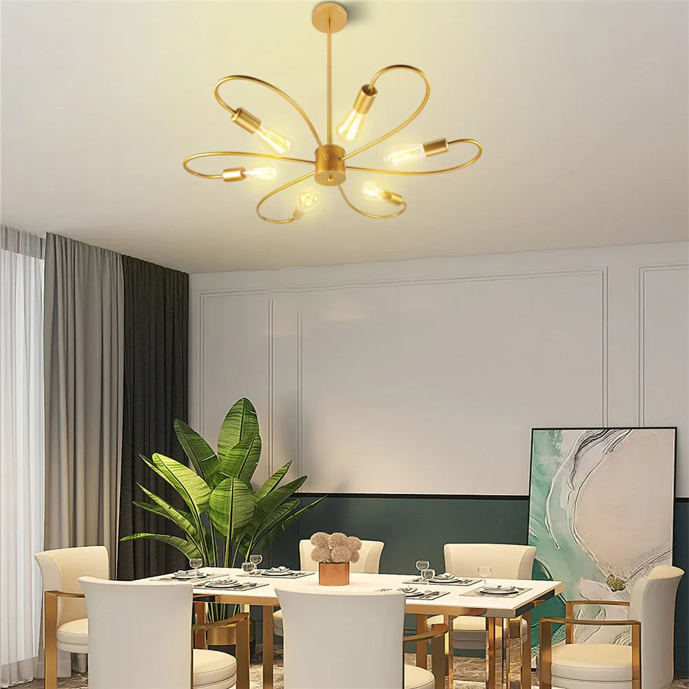 Art Deco LED Branches Chandelier