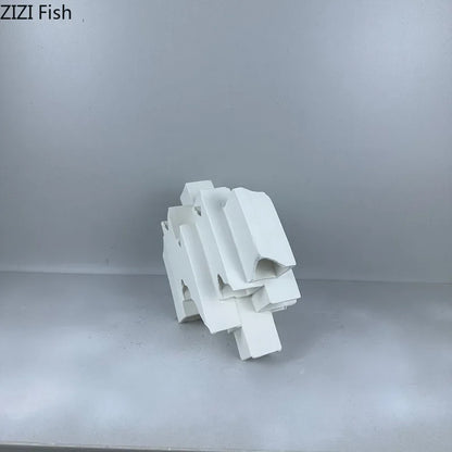 DecorBites™ Geometric Ceramic Desk Ornament Minimalism Sculpture Room Decor