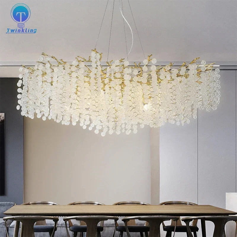 DecorBites™ Golden Money Tree Crystal Chandelier for Elegant Home Décor