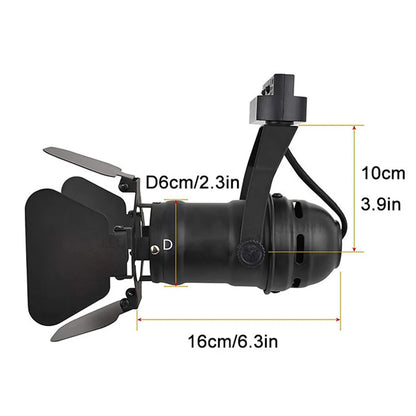 DecorBites™ 4-Light Industrial Track Spotlight for Mall Exhibition Office LED Lighting