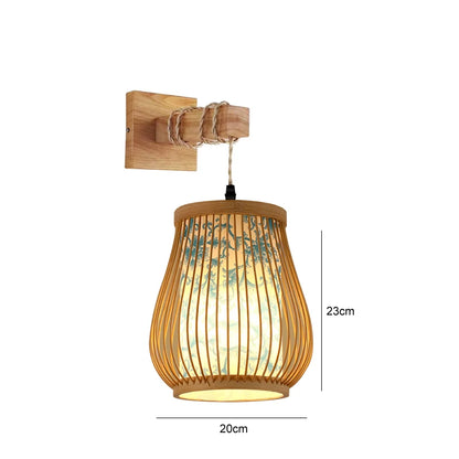 DecorBites™ Bamboo Pendant Ceiling Light Rattan