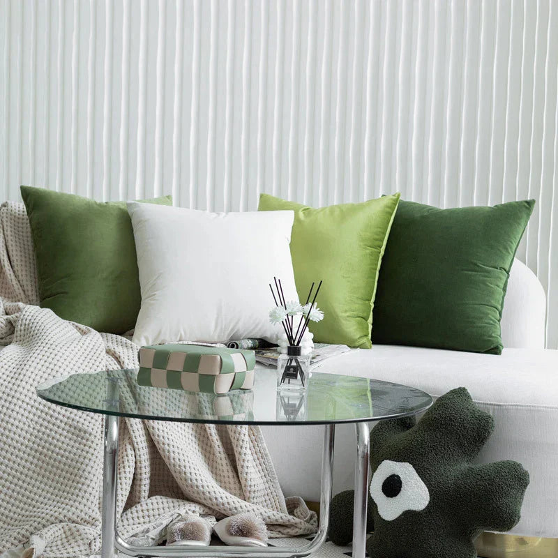 DecorBites™ Green Velvet Pillow Case 45X45CM – Luxury Nordic Home Decor
