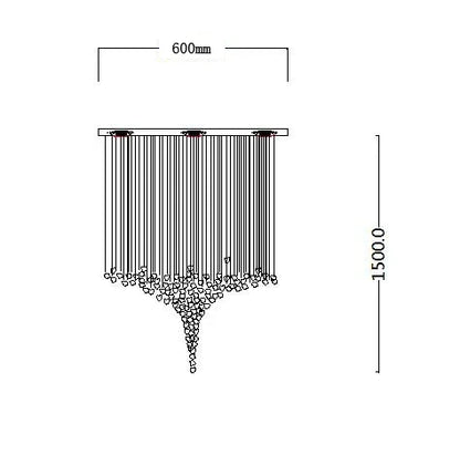 DecorBites™ Luxe Crystal Chandelier: Modern Staircase & Lobby LED Lighting with Long Hallway Design