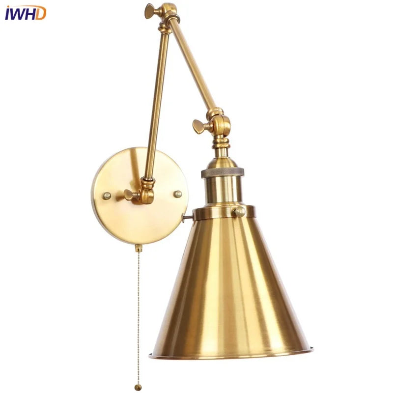 Brass Long Arm Lamp