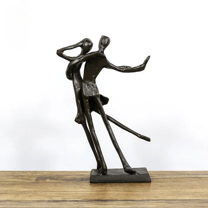 DecorBites™ Couple Dancers Portrait Sculpture - Pas De Deux Home Decor & Anniversary Gift