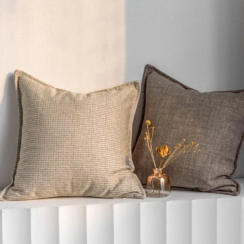 DecorBites™ Light Coffee Texture Pillow Covers 45*45 - Modern Simplicity Luxury Home Decor