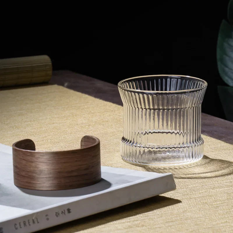 Glass Walnut Tea Cup Set 300ml Set Of 6