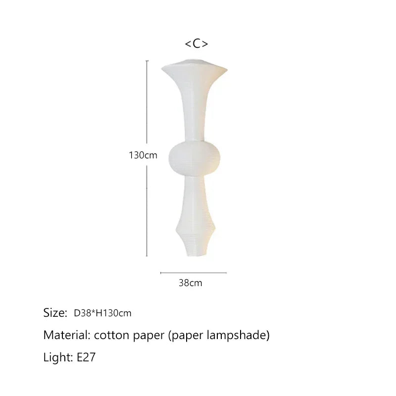 Cotton Paper Wabi Sabi Lamp