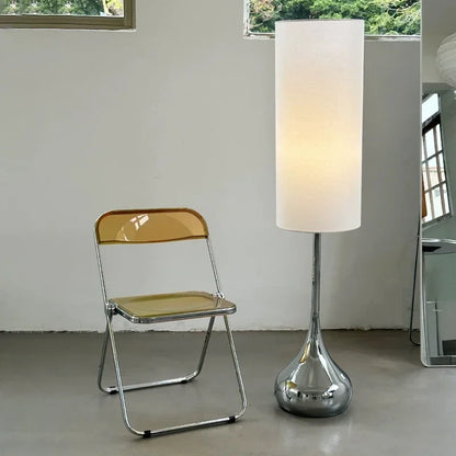 DecorBites™ Cream Fabric Shade LED Floor Lamp | Nordic Minimalist Style for Bedroom & Living Room