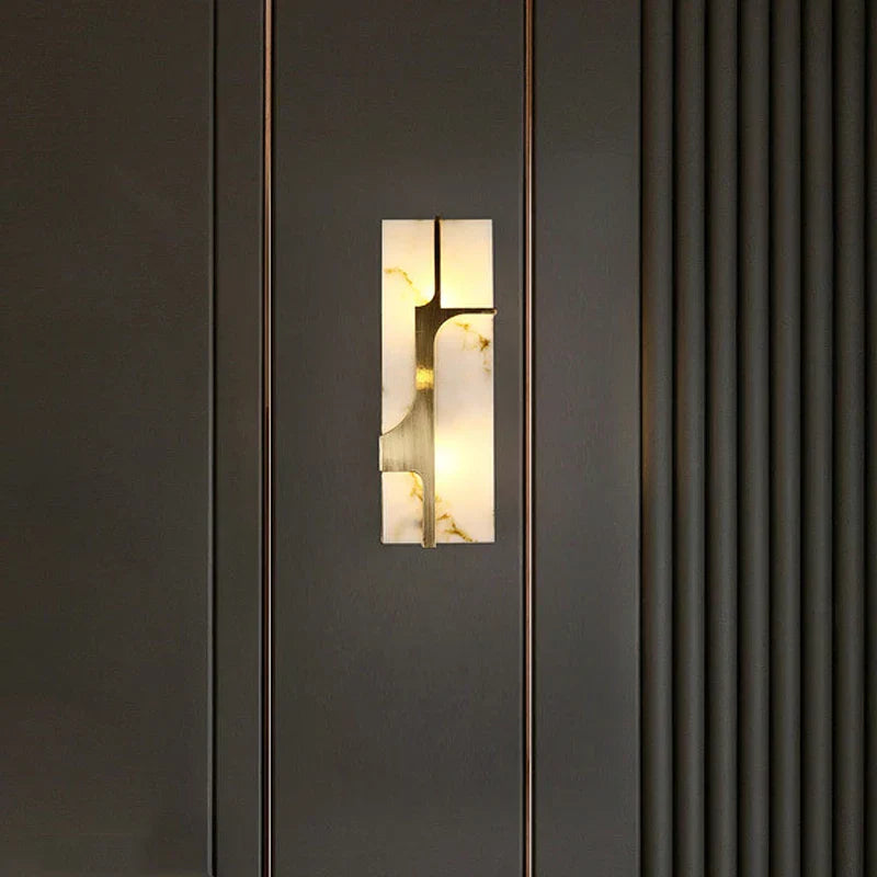 DecorBites™ Imitation Marble LED Wall Lamp - European Retro 50CM Villa Living Room Light