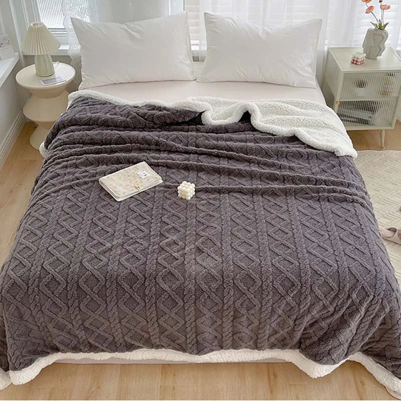 DecorBites™ Coral Fleece Blanket: MultiFunctional Soft Skin-Friendly Warm Shawl