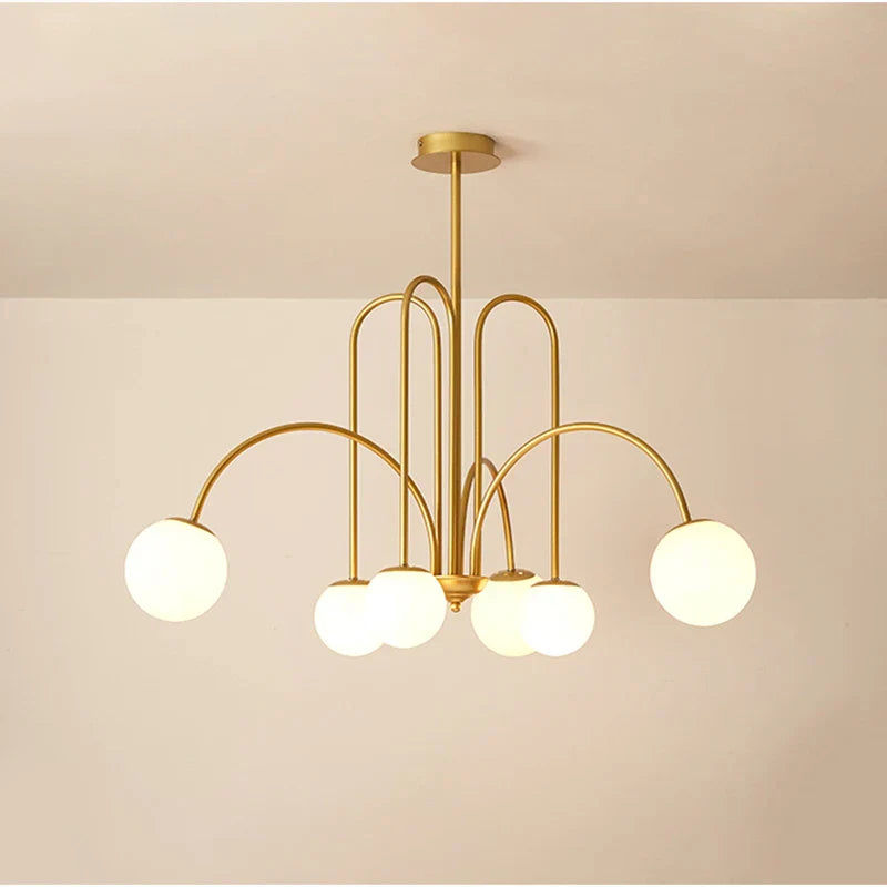 DecorBites™ Glass Ball Pendant Chandelier with LED for Dining Living Bar Kitchen Island
