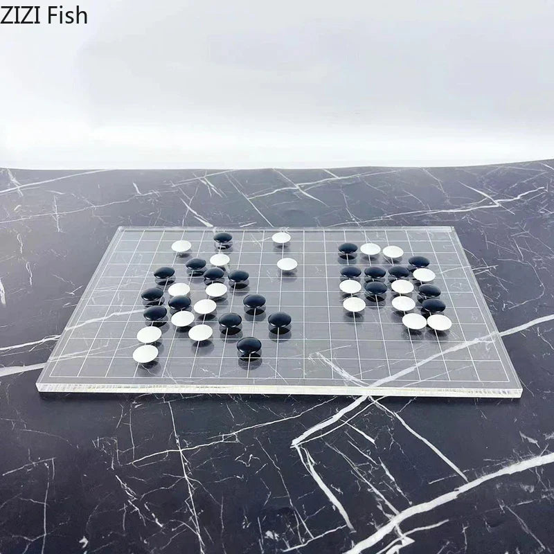 DecorBites™ Geometric Chess Set - Minimalist Chessboard & Pieces for Casual Games