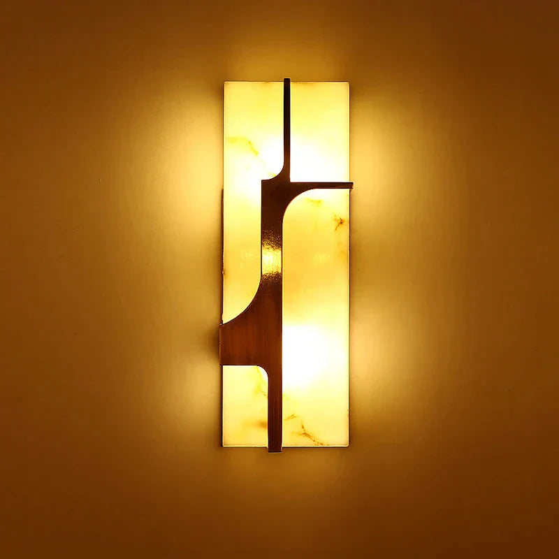 DecorBites™ Imitation Marble LED Wall Lamp - European Retro 50CM Villa Living Room Light