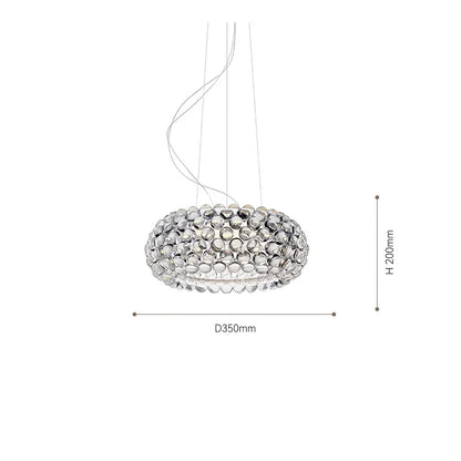 DecorBites™ Clear Gold Acrylic Pendant Lights: Modern Living Room Foscarini Caboche Style