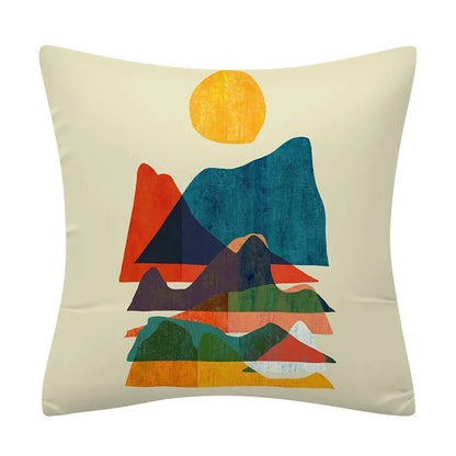 DecorBites™ Geometry Pattern Cushion Cover Polyester Cotton Sofa Pillowcase Home Decor
