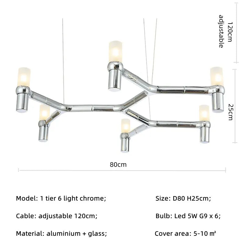 DecorBites™ Crown Major Chandelier: Modern Luxury LED Light for Kitchen, Hotel, Living Room