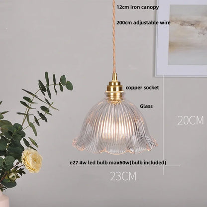 DecorBites™ Clear Glass LED Pendant Light Fixture for Modern Home Decor