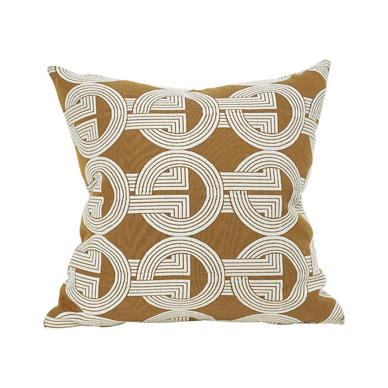 DecorBites™ Geometric Jacquard Cushion Cover | Modern Light Luxury Pillowcase | Decorative Home Accent