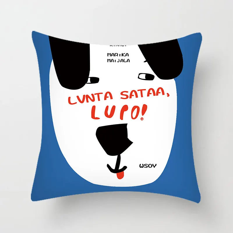 Cat Pattern Pillow Cover