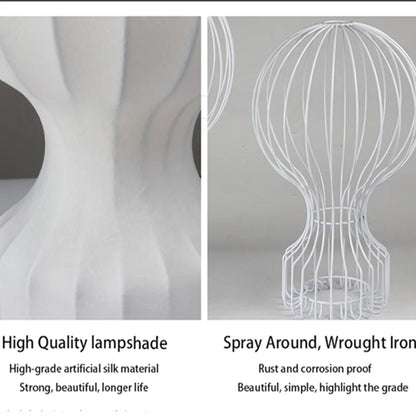 DecorBites™ Gatto Cocoon Silk Table Lamp Home Bedroom Study Minimalist Art Light