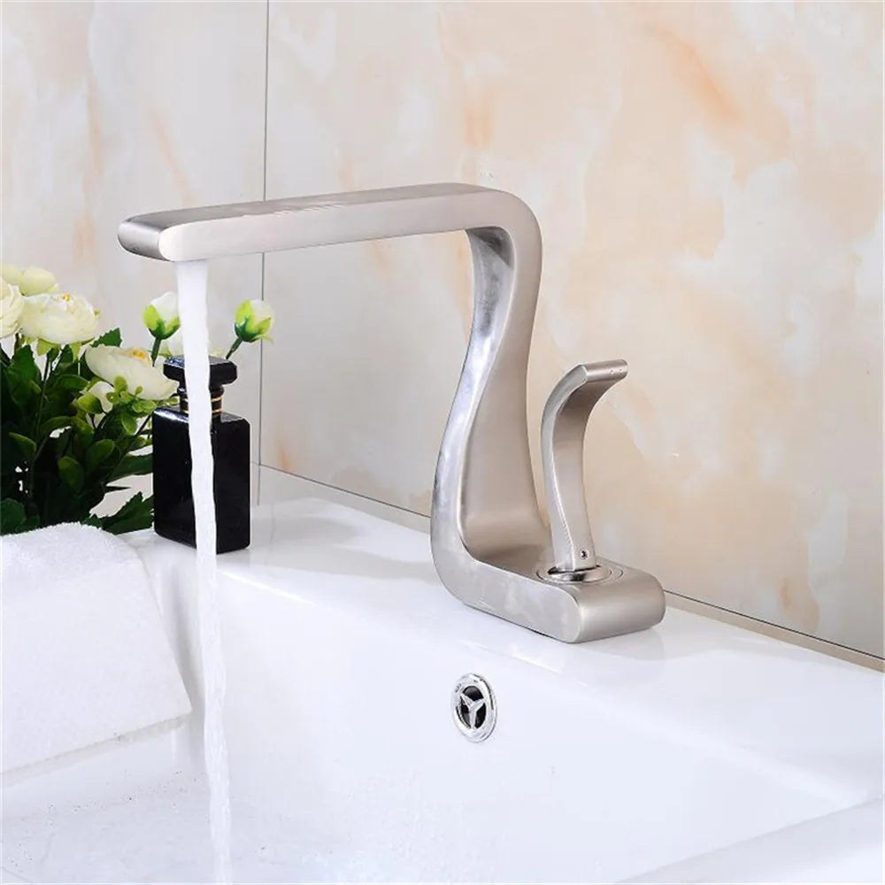 Brass Modern Basin Mixer