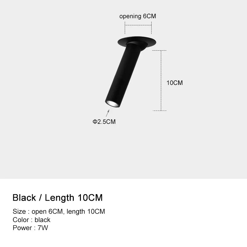 Black Adjustable Spotlight 30cm Dining Room
