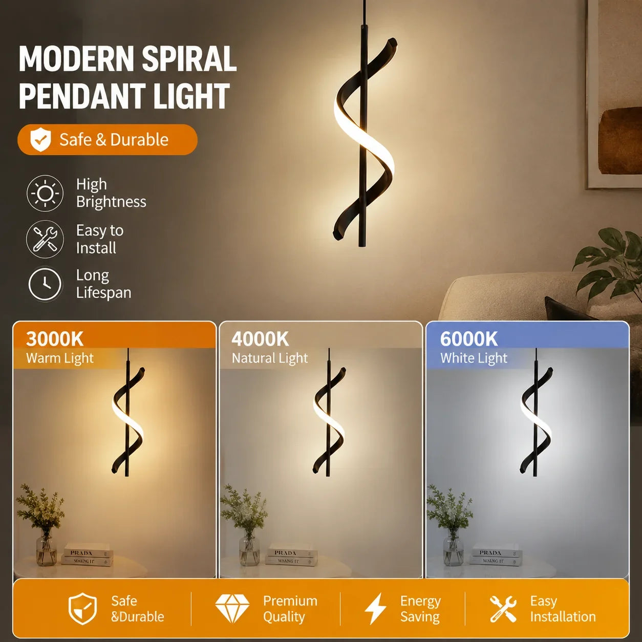 Modern Rotating Acrylic Butterfly Pendant Light