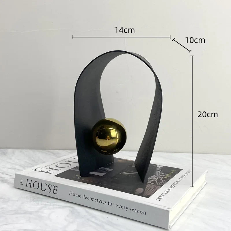 Gold Metal Geometric Sculpture