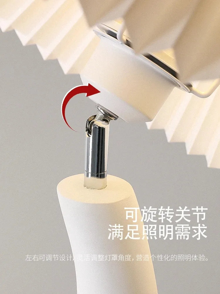 DecorBites™ Cream Resin Floor Lamp LED E27 for Stylish Living Room Decor & Lighting