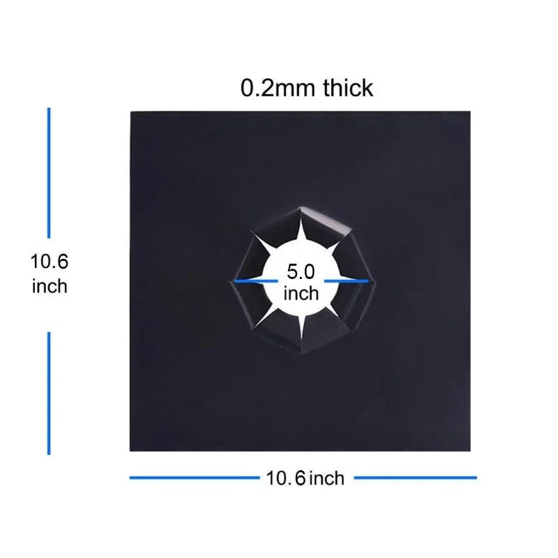 DecorBites™ Gas Stove Surface Protector 6-Pack, 27cm, Washable, Oil Resistant