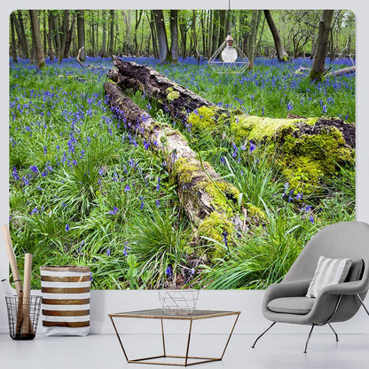 DecorBites™ Forest View Tapestry: Psychedelic Mandala Wall Decor & Beach Towel
