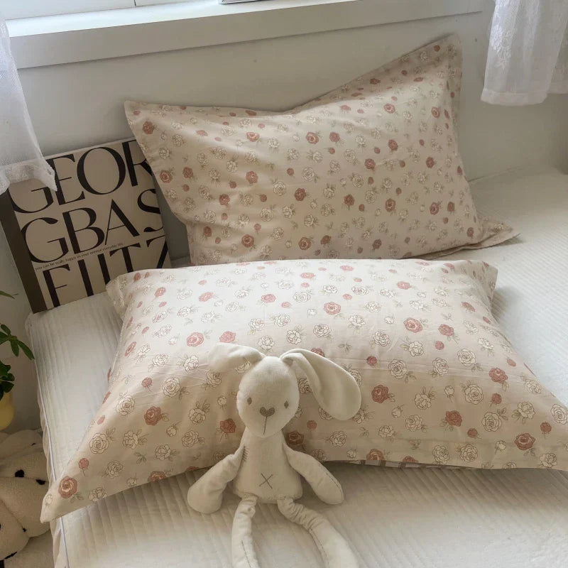 Floral Cotton Pillowcase Set