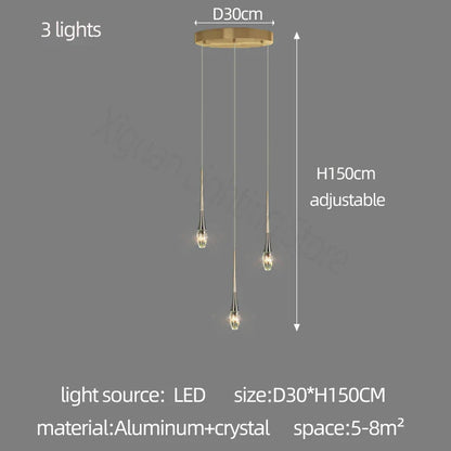 DecorBites™ Elegant Crystal Chandelier for Duplex Villa, Restaurant, and Living Room