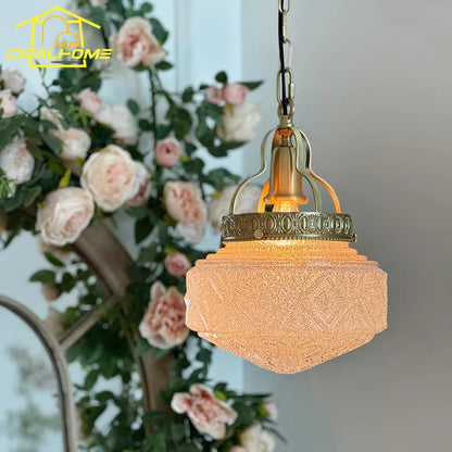 DecorBites™ Gold Lustre Glass Pendant Light LED E14 for Restaurant Bar Bedroom