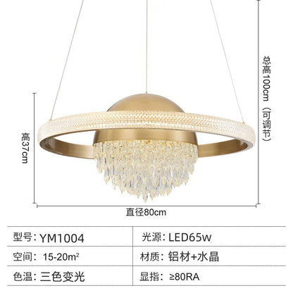 DecorBites™ Crystal Copper Pendant Lights: Elegant Nordic Design for Luxury Dining and Bedroom Décor