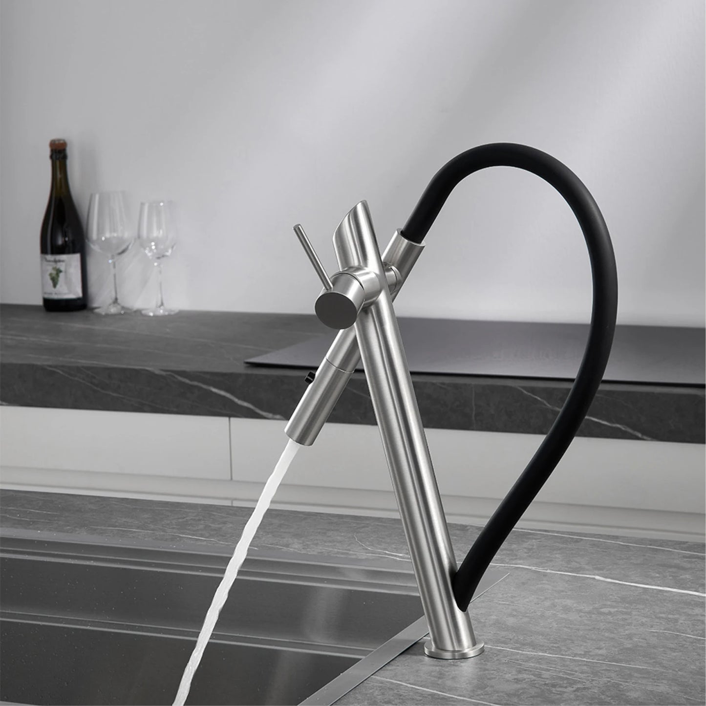 Kitchen Faucet Black Pull-Out Design