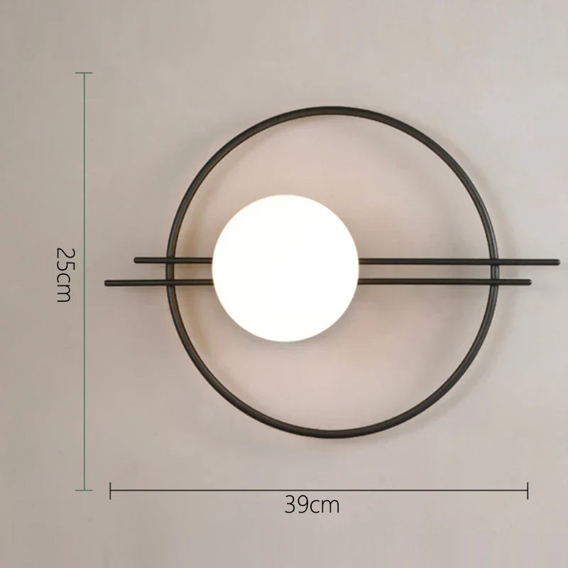 DecorBites™ Glass Gold LED Wall Lamp for Chic Indoor Lighting
