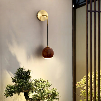 DecorBites™ Adjustable Walnut Wood LED Wall Sconce | Nordic Bedroom Lamparas with Acrylic | Simple Aisle Décor