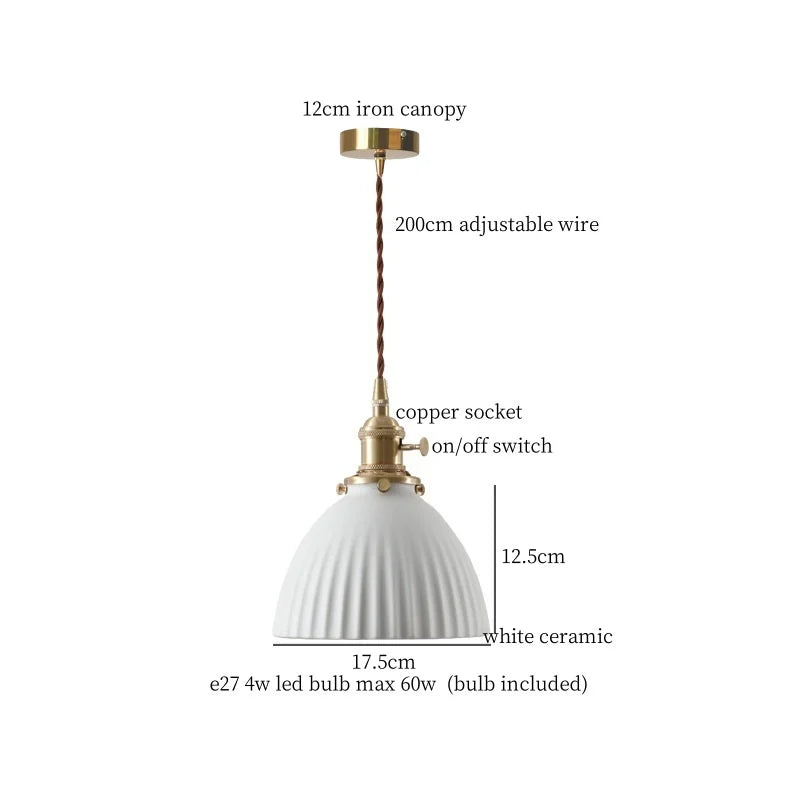 Ceramic Lotus LED Pendant