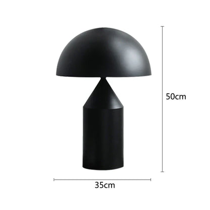 DecorBites™ Gold Iron Mushroom Table Lamp for Home Decor, Living Room, Bedroom - G9 Interface