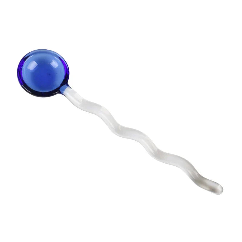 DecorBites™ Glass Spoon Coffee Stirring Rod for Home Cafe, Dessert Jam Scoop