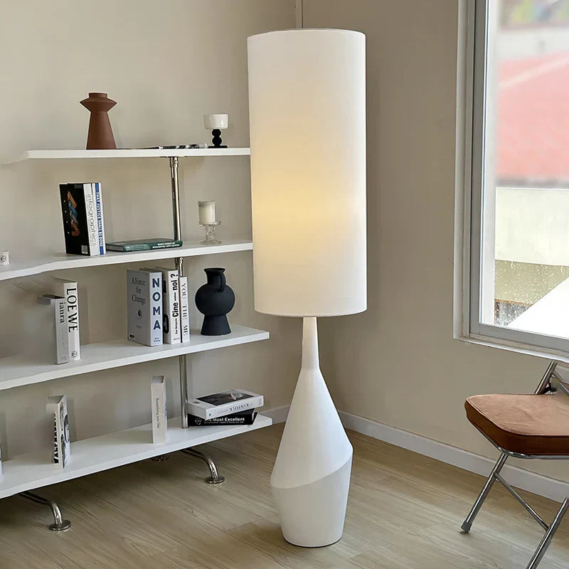DecorBites™ Cream LED Floor Lamp Nordic Minimalist Style for Living Room & Bedroom