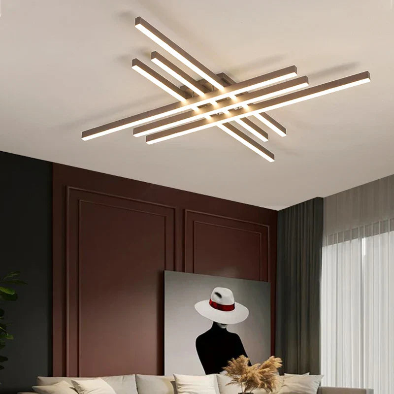 DecorBites™ Gold Black Acrylic LED Chandeliers: Elegant Indoor Lighting for Bedroom, Dining, Living Room