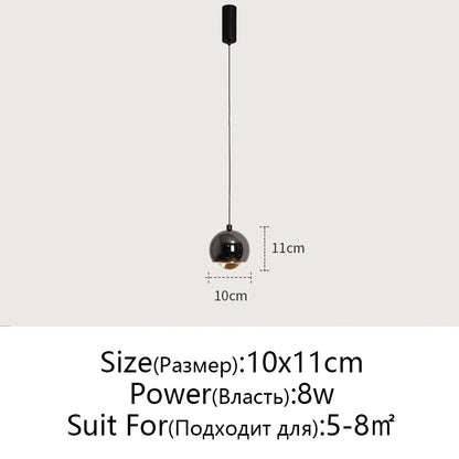 DecorBites™ Gold Metal Luster Pendant for Bedside & Kitchen Island - Minimalist LED Hanging Light