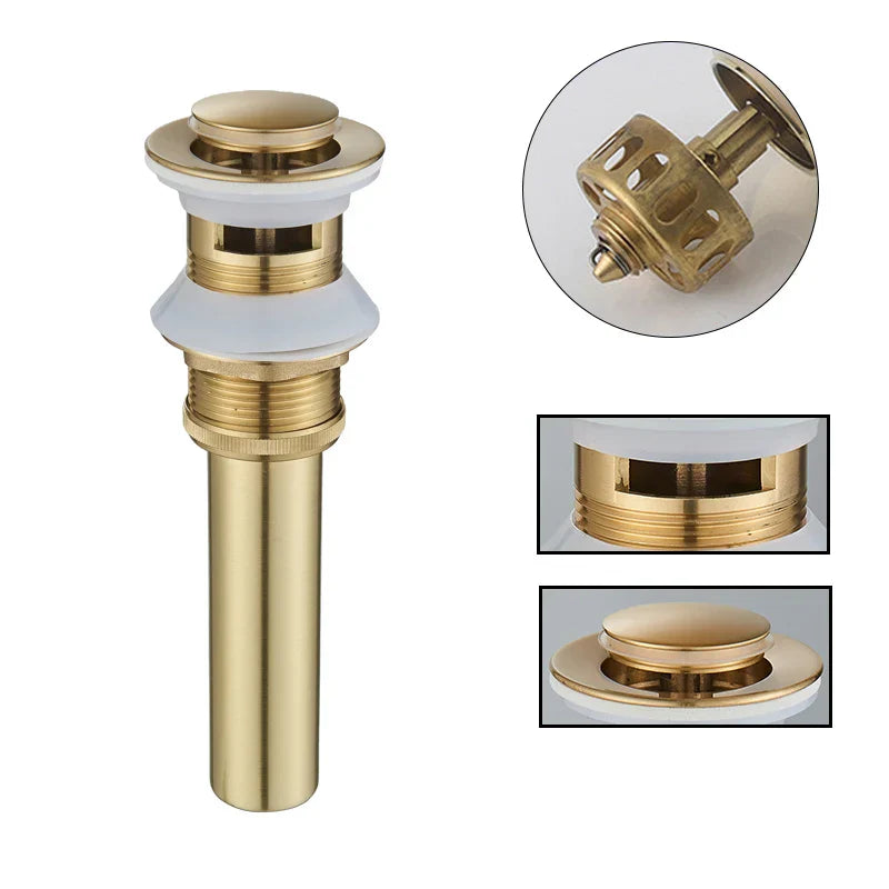 Gold Round Pop-up Drain