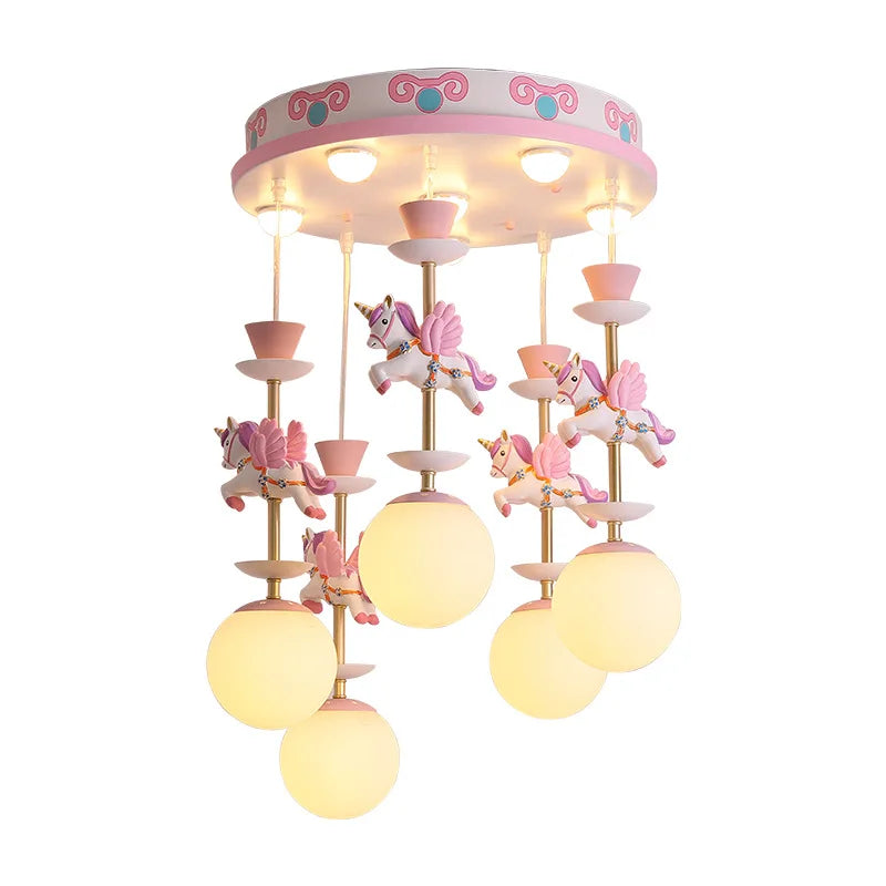 DecorBites™ Creative Unicorn LED Pendant Ceiling Light for Children's Room