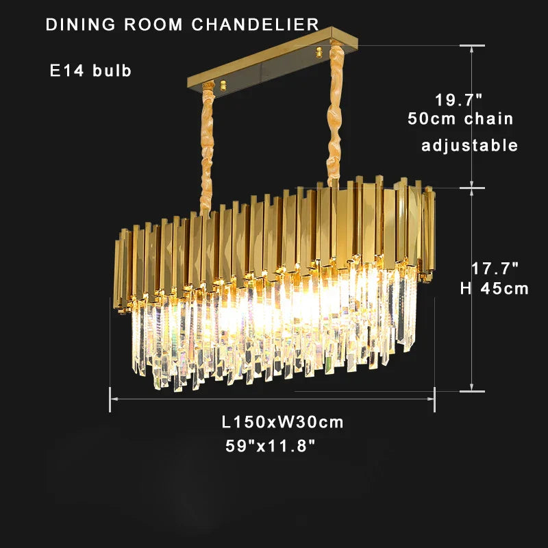 Gold Crystal Ceiling Chandelier 2-Layer Dia150cm